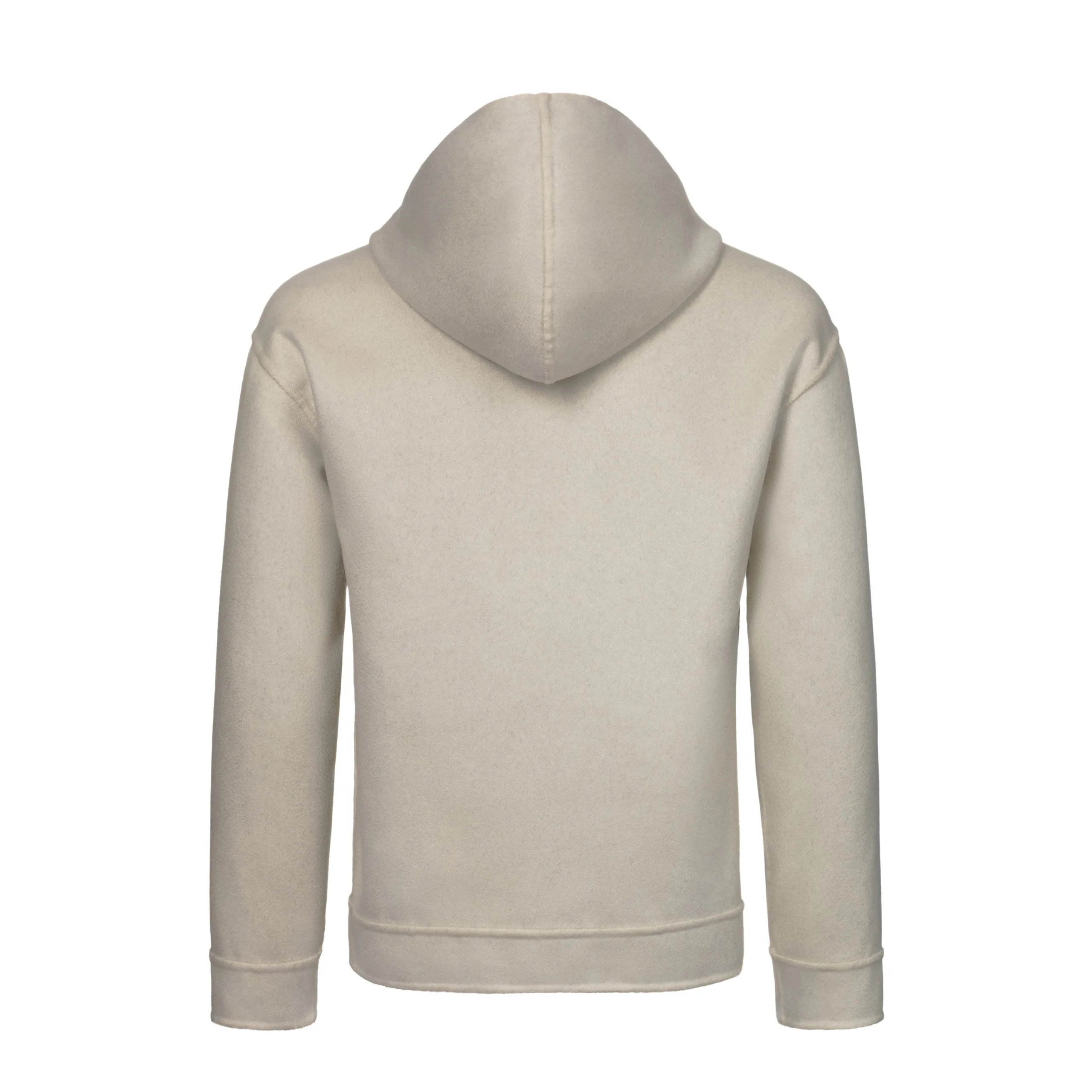  Kired Reversible Cashmere Hooded Jacket in Light Grey and Beige