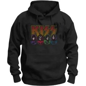 Kiss Logo and Faces Pullover Hoodie