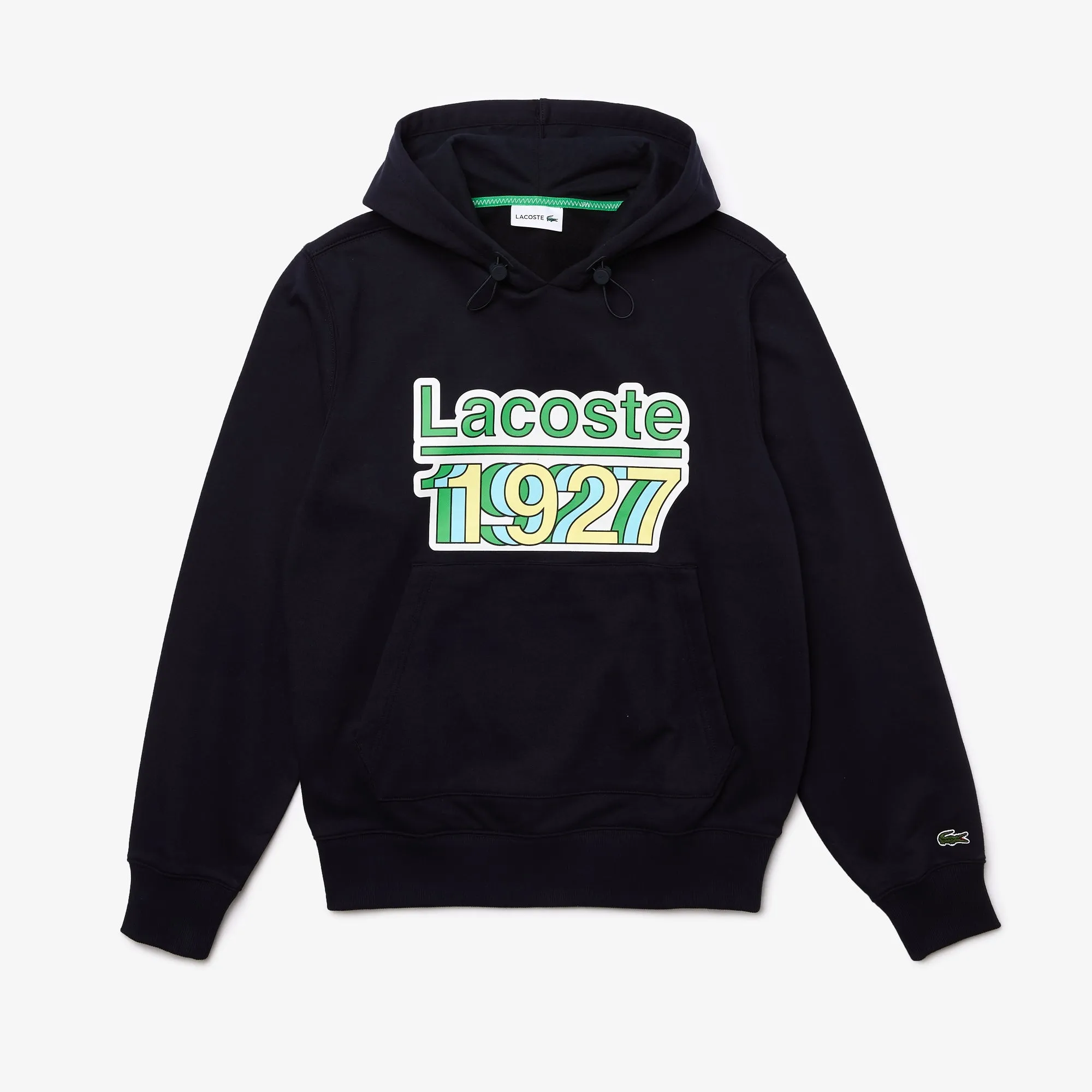 Lacoste Men's Vintage Printed Hooded Fleece Sweatshirt