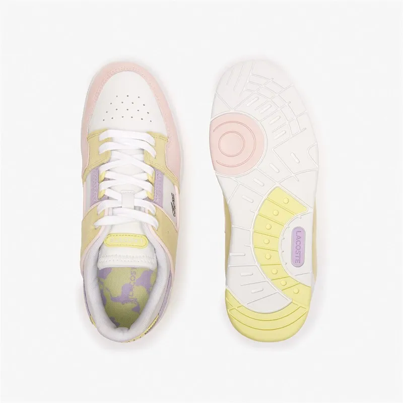 Lacoste Womens Court Cage Trainers Pink/White