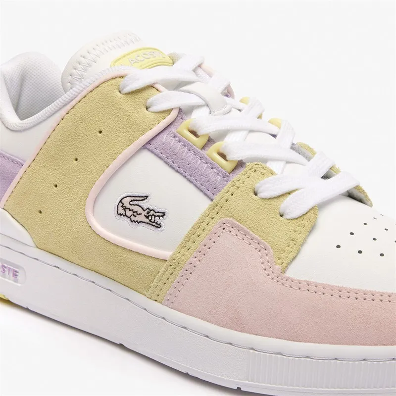 Lacoste Womens Court Cage Trainers Pink/White