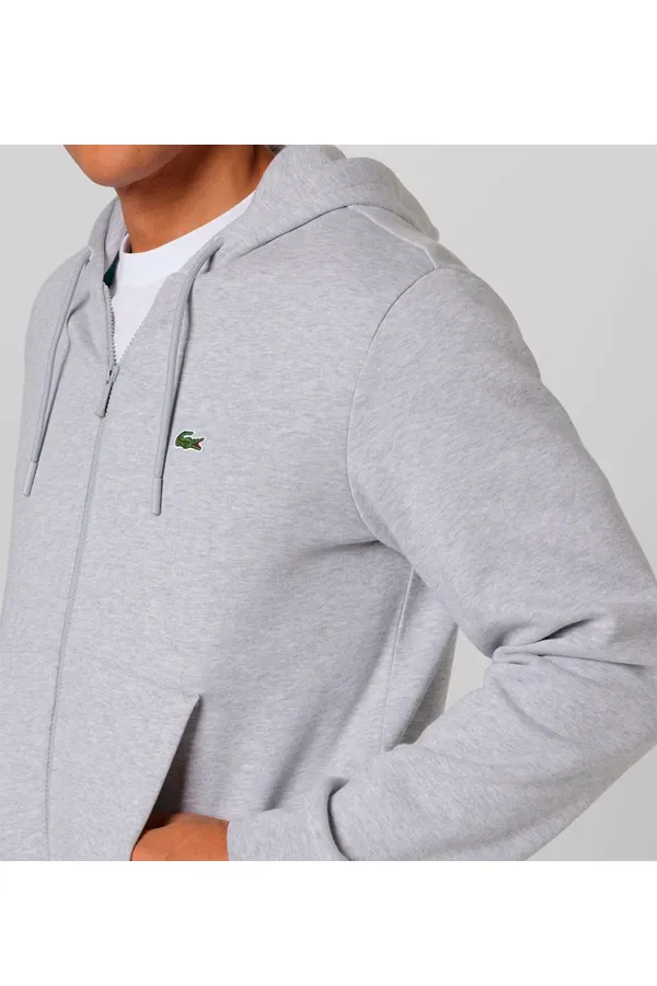 Lacoste Zip Hoodie Organic Cotton Grey