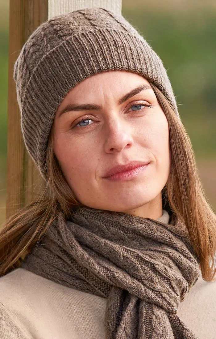 Ladies 3 Ply Cashmere Cable Hat