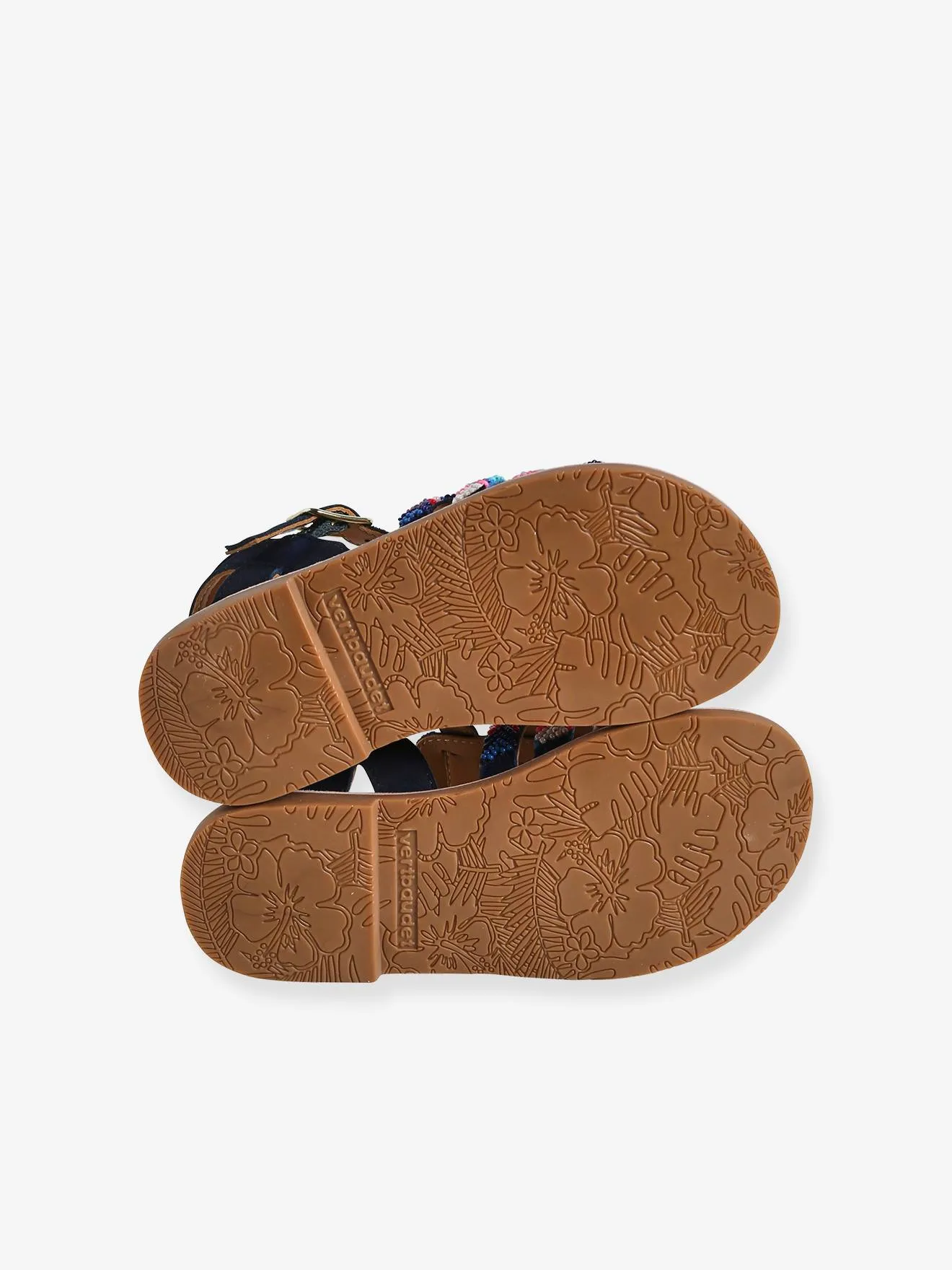 Leather Sandals for Children, Designed for Autonomy - set blue