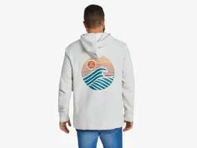 Life is Good Men's Simply True Fleece Hoodie - Linear Wave