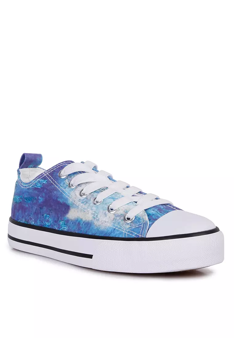 London Rag Blue Tie Dye Canvas Sneakers