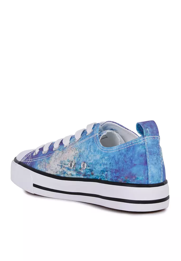 London Rag Blue Tie Dye Canvas Sneakers