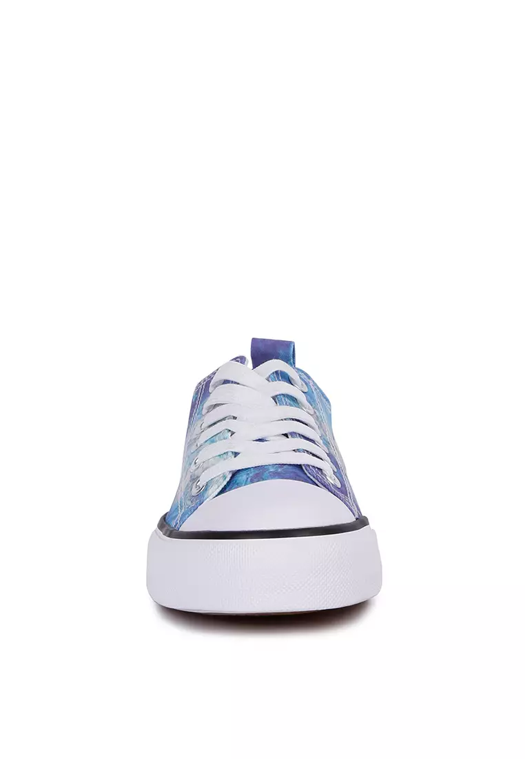 London Rag Blue Tie Dye Canvas Sneakers