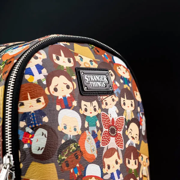 Loungefly x Stranger Things Character Chibi AOP Mini Backpack