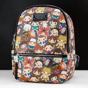 Loungefly x Stranger Things Character Chibi AOP Mini Backpack