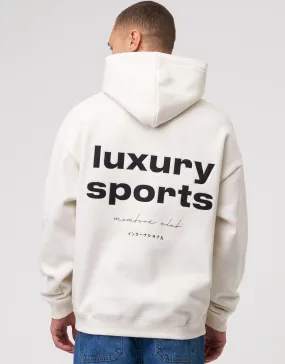 Luxury Sports Oversized Hoodie in Off White | Hallensteins NZ