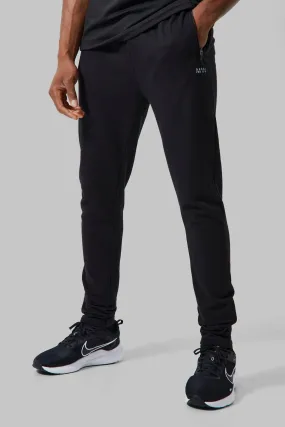 Man Active Gym Muscle Fit Joggers | boohooMAN UK