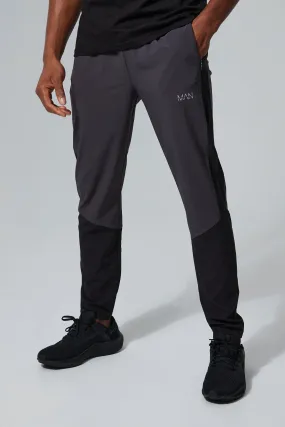 Man Active Two Tone Gym Joggers | boohooMAN UK