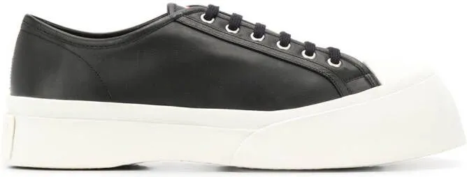 Marni Pablo leather flatform sneakers Black