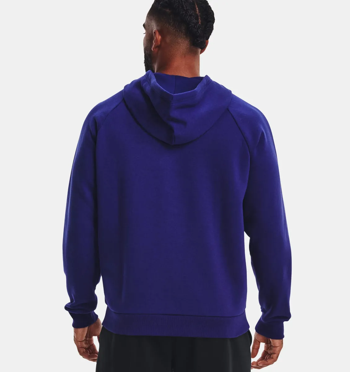 Men's | Under Armour | 1357111-468 | Rival Fleece Full Zip Hoodie | Sonar Blue / Onyx White