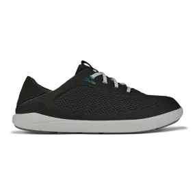 Men's Olukai Moku Pae No Tie Boat Shoes Color: Black/ Blue Coral