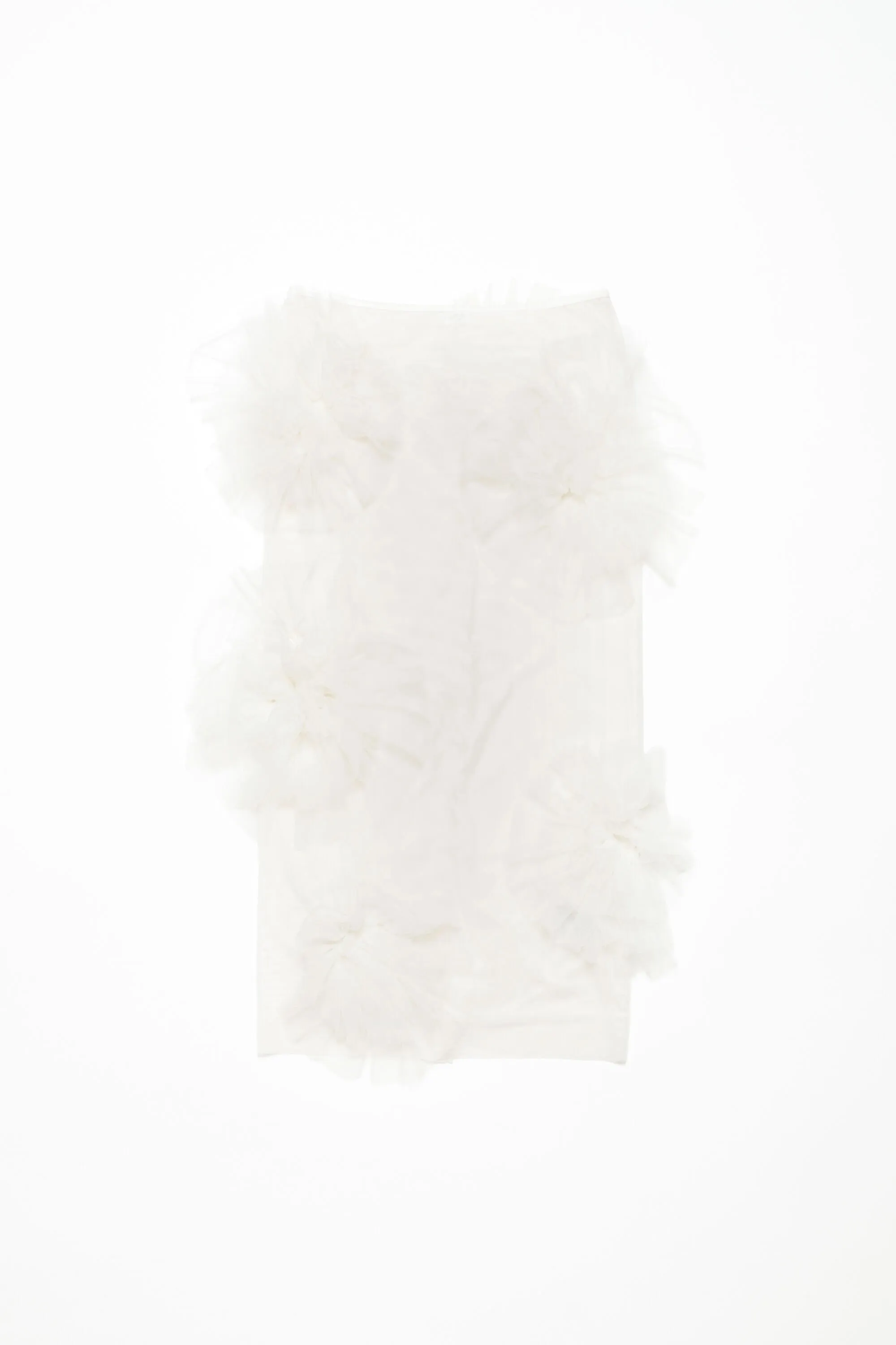 Mesh ruffle skirt