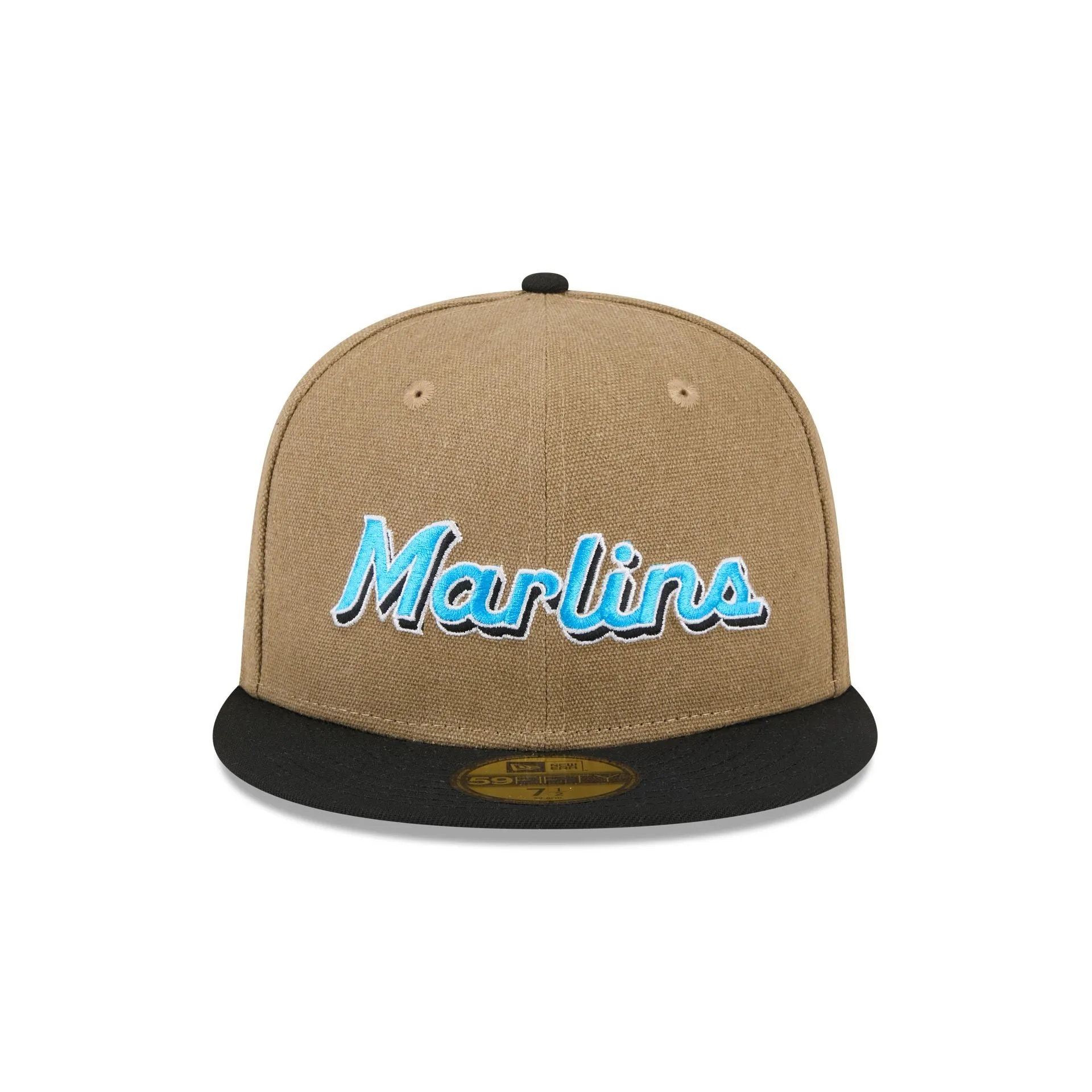 Miami Marlins Canvas Crown 59FIFTY Fitted Hat