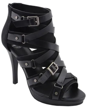 Milwaukee Performance Women's Ankle Strap Stiletto Sandals