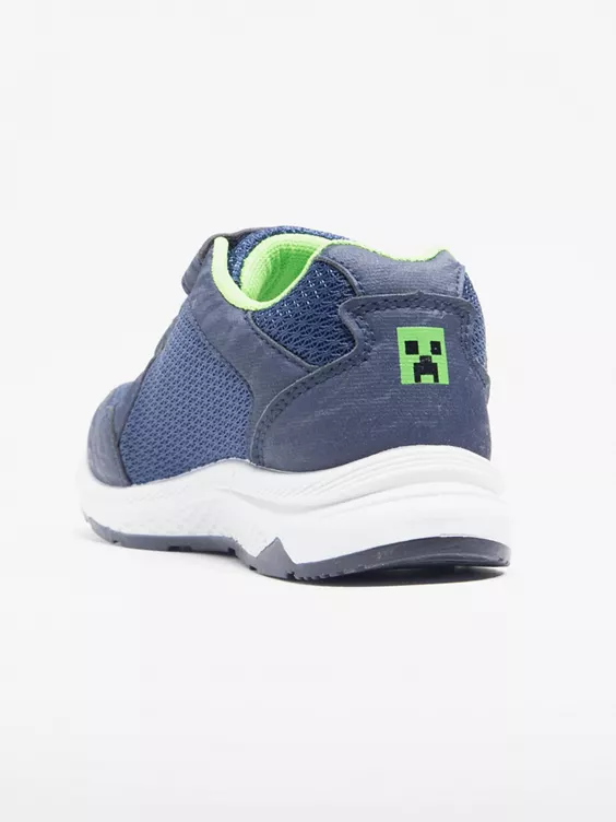 Minecraft  Navy/Green Minecraft Velcro Trainers