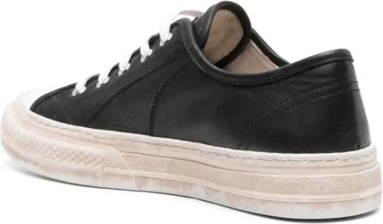 Moma panelled leather sneakers Black