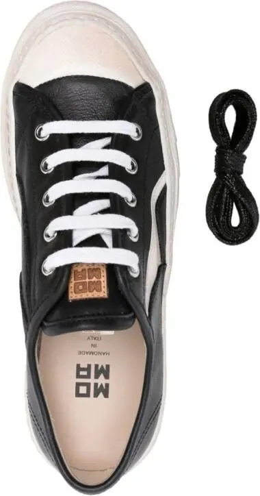 Moma panelled leather sneakers Black