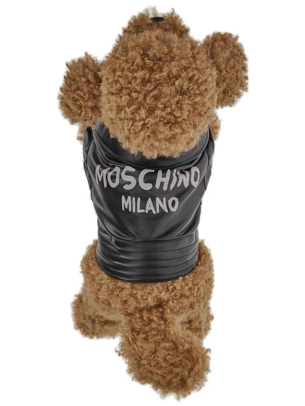 Moschino Logo Printed Dog Biker Jacket