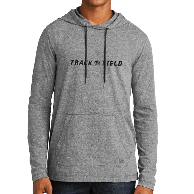 New Era Tri-Blend Performance Pullover Hoodie Tee- Track and Field Head