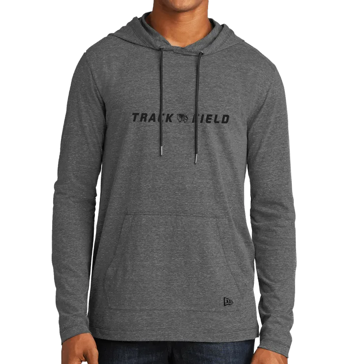 New Era Tri-Blend Performance Pullover Hoodie Tee- Track and Field Head