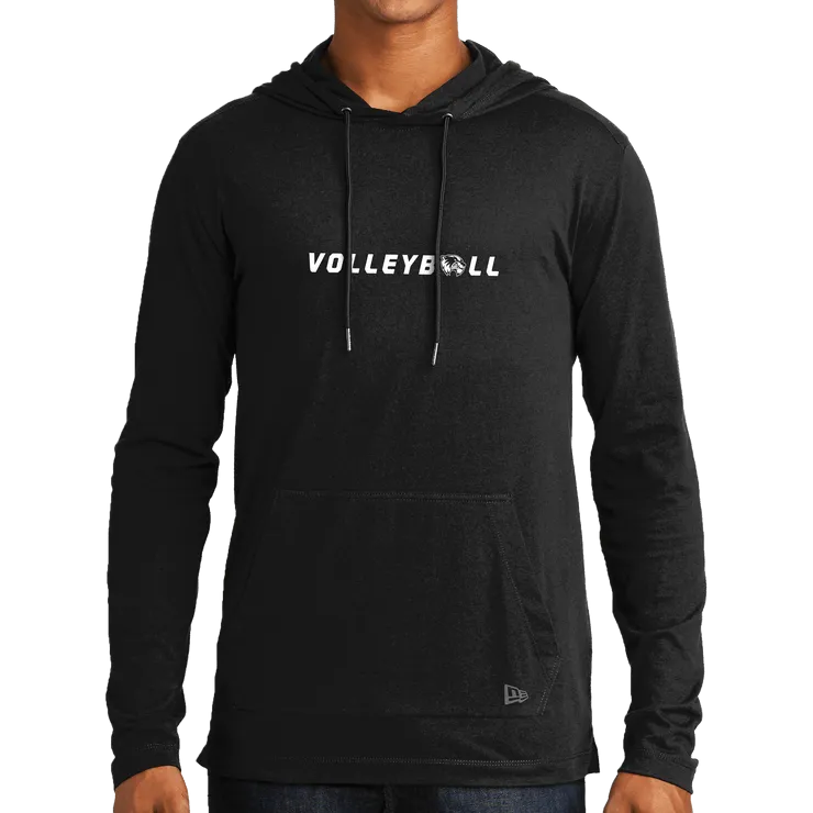 New Era Tri-Blend Performance Pullover Hoodie Tee- Volleyball Head