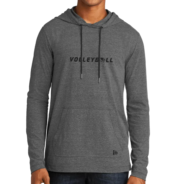 New Era Tri-Blend Performance Pullover Hoodie Tee- Volleyball Head