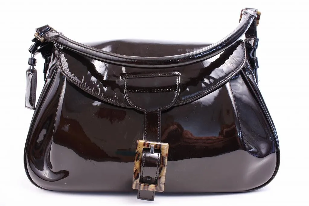 New FRATELLI ROSSETTI Patent Leather & Tortoise Handbag