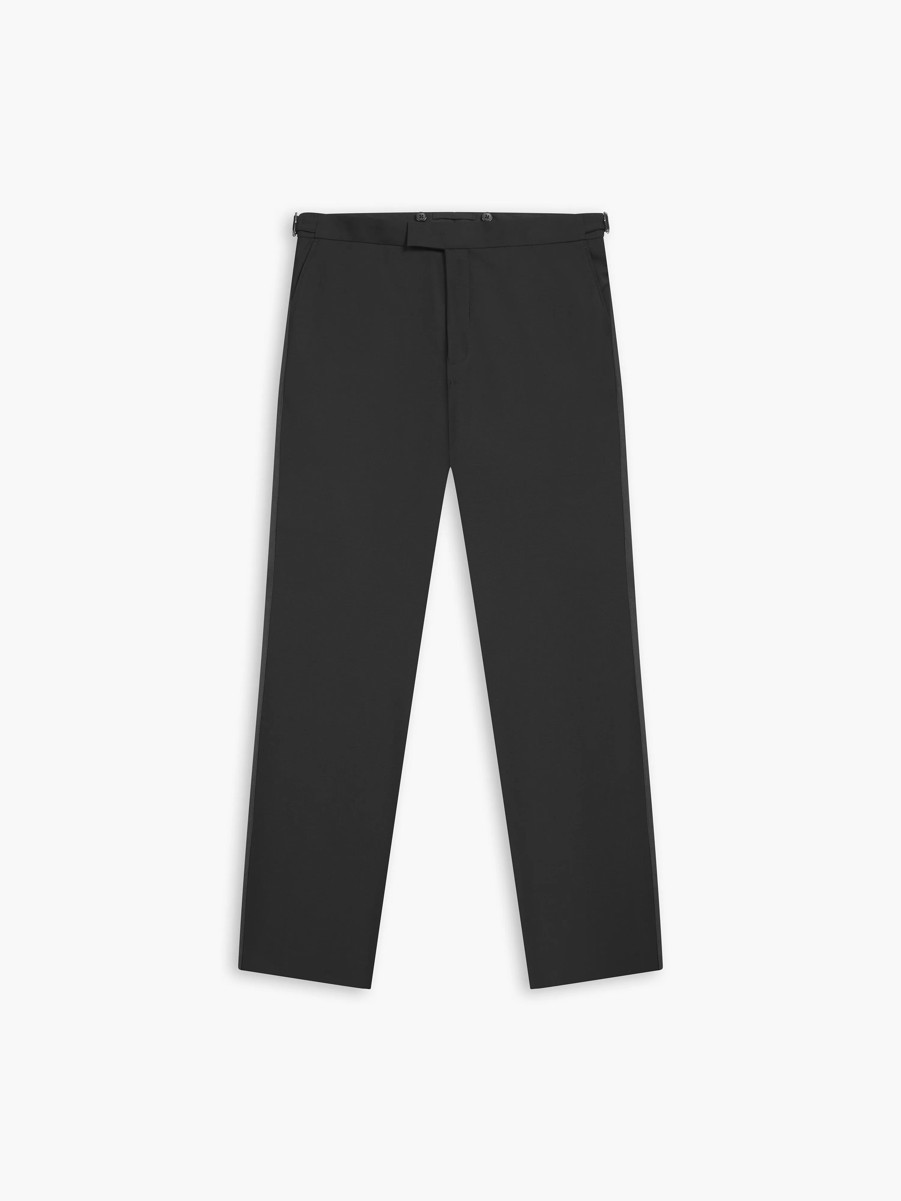 Nicholas Slim Fit Black Wool Mohair Dinner Trousers