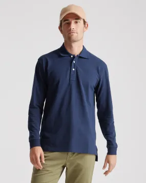 Organic Cotton Long Sleeve Pique Polo