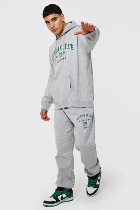 Oversized Michigan State Hooded Tracksuit