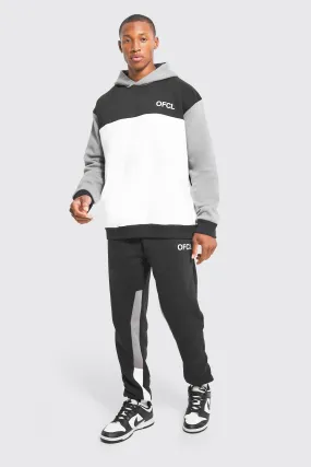 Oversized Ofcl Colour Block Hooded Tracksuit