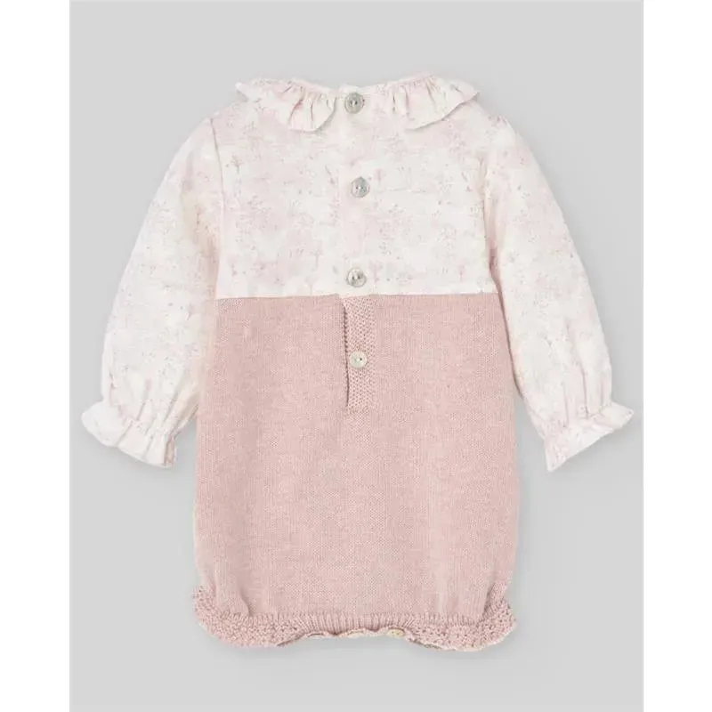 Paz Rodriguez - Baby Knit Newborn Romper Hadas, Powder Pink