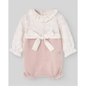 Paz Rodriguez - Baby Knit Newborn Romper Hadas, Powder Pink