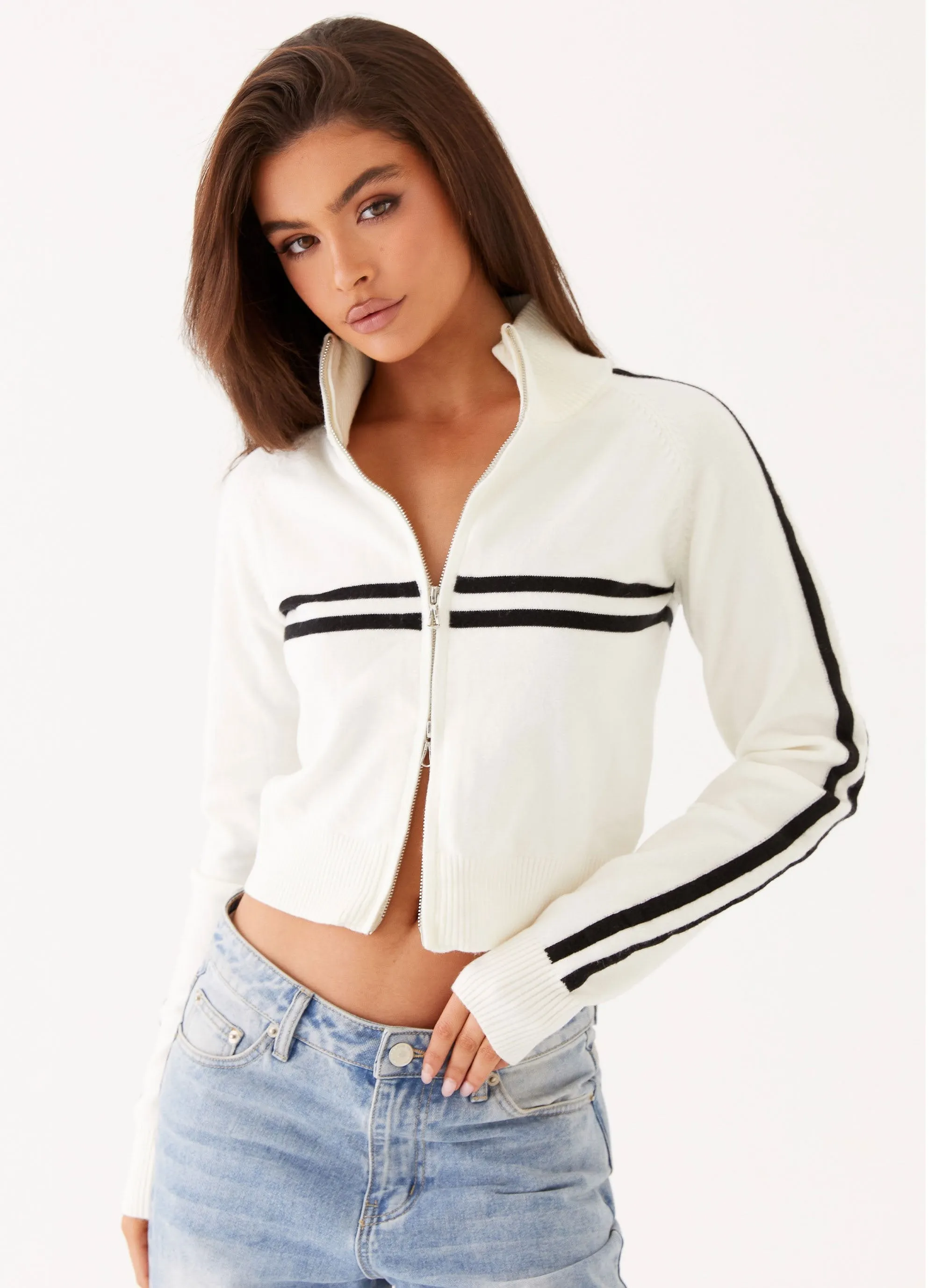 Peppermayo Exclusive - Training Season Zip Jacket - White