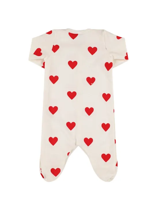 Petit Bateau   Heart print organic cotton romper 