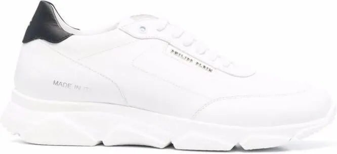 Philipp Plein leather low-top sneakers White