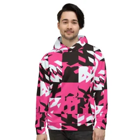 Pink Digital Rave Pullover Hoodie