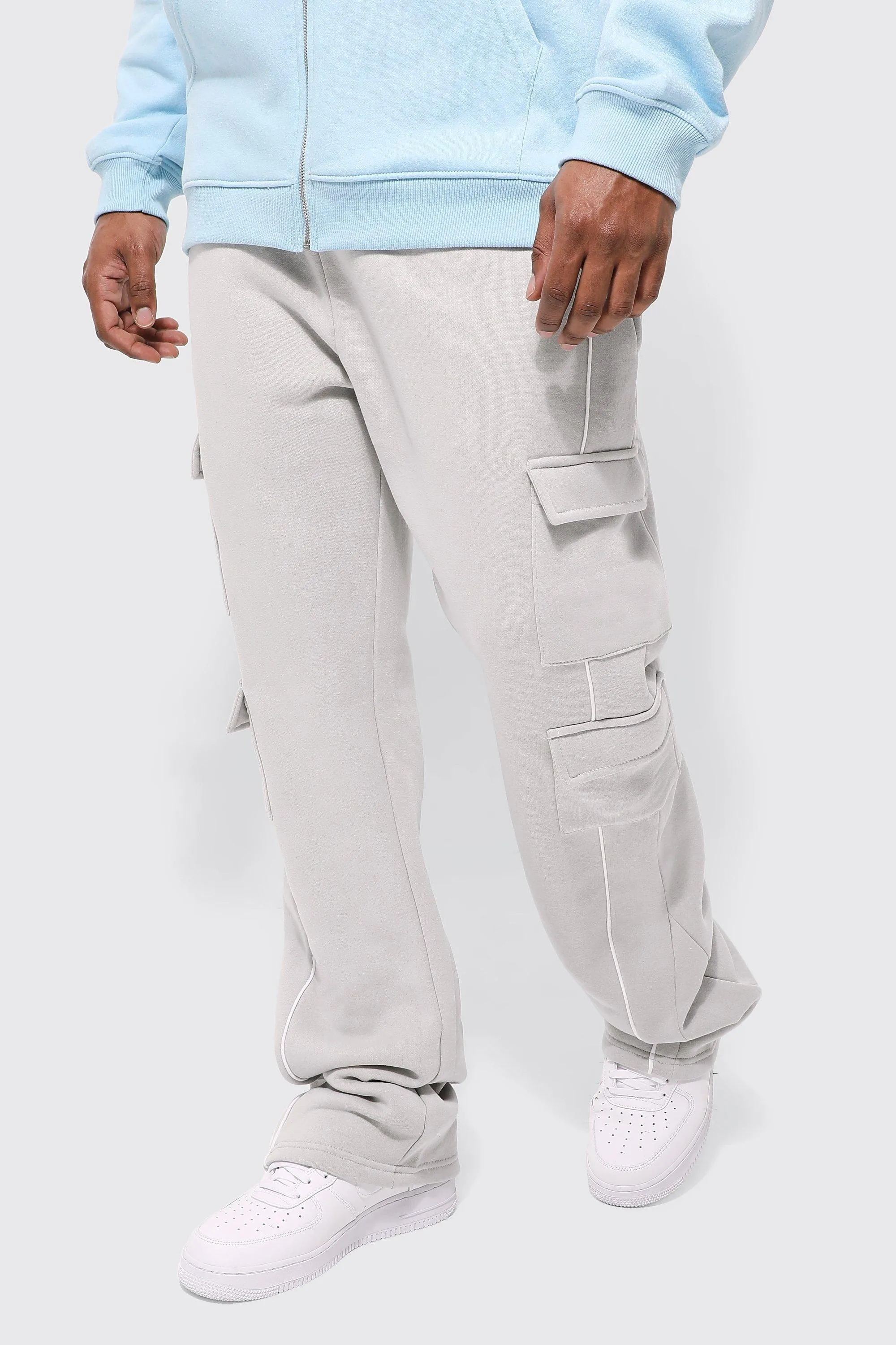 Plus Stacked Flare Gusset Joggers