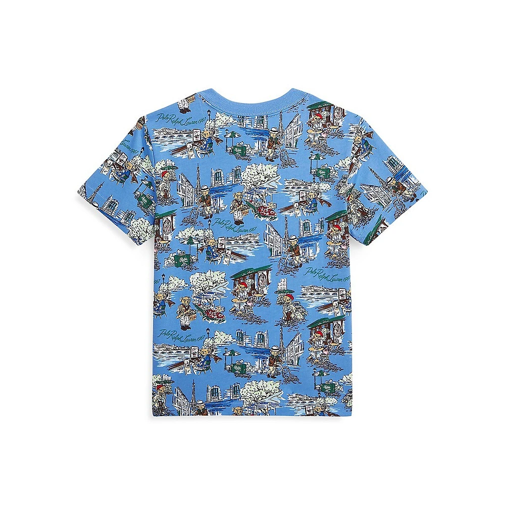 Polo Ralph Lauren Little Boy's Parisian Polo Bear-Print T-Shirt