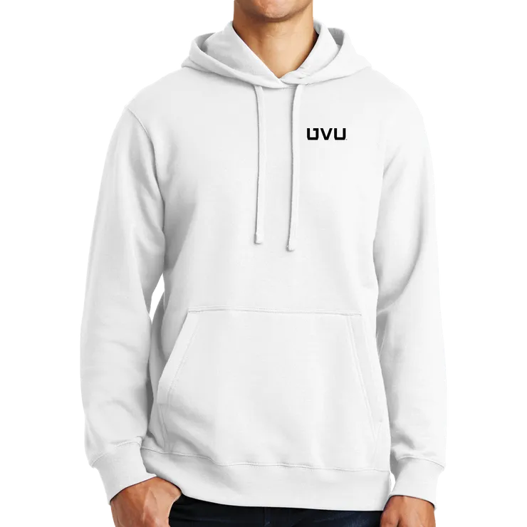 Port & Company Fan Favorite Fleece Pullover Hooded Sweatshirt- Automotive Skull and UVU Mono