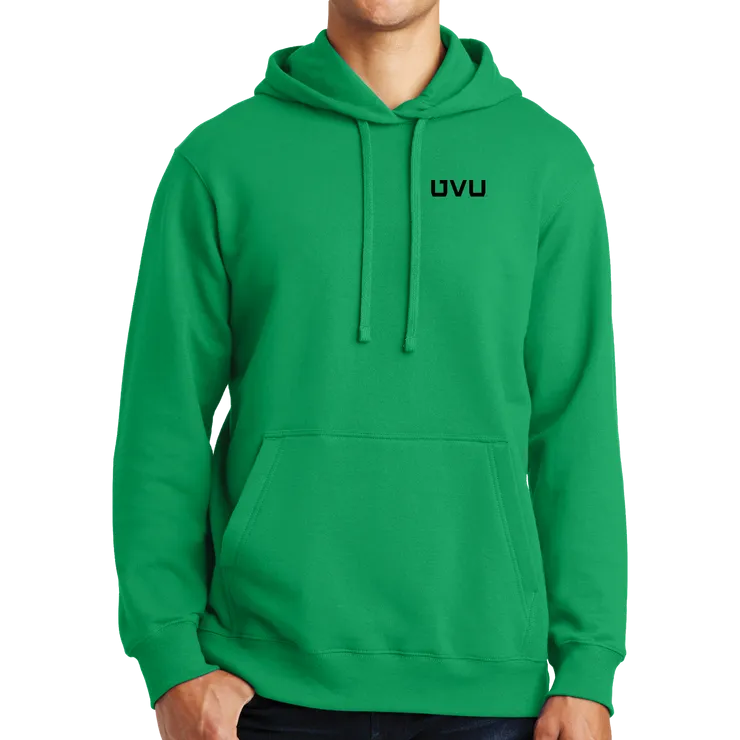 Port & Company Fan Favorite Fleece Pullover Hooded Sweatshirt- Automotive Skull and UVU Mono