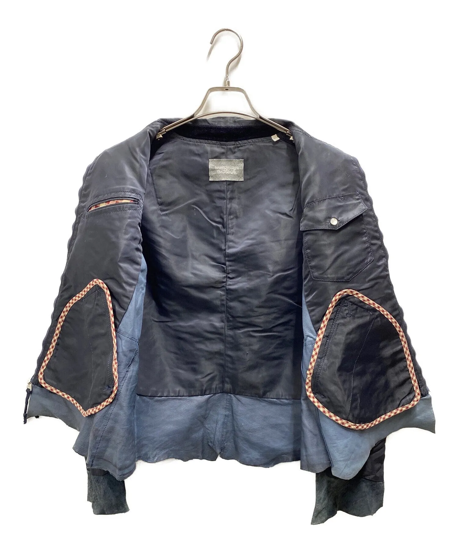 [Pre-owned] TAKAHIROMIYASHITA TheSoloIst. Leather Switched Zip-Up Nylon Jacket s.0552