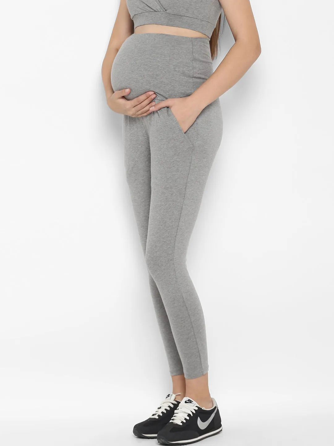 Pregnancy Overbelly Leggings + T-Shirt Set