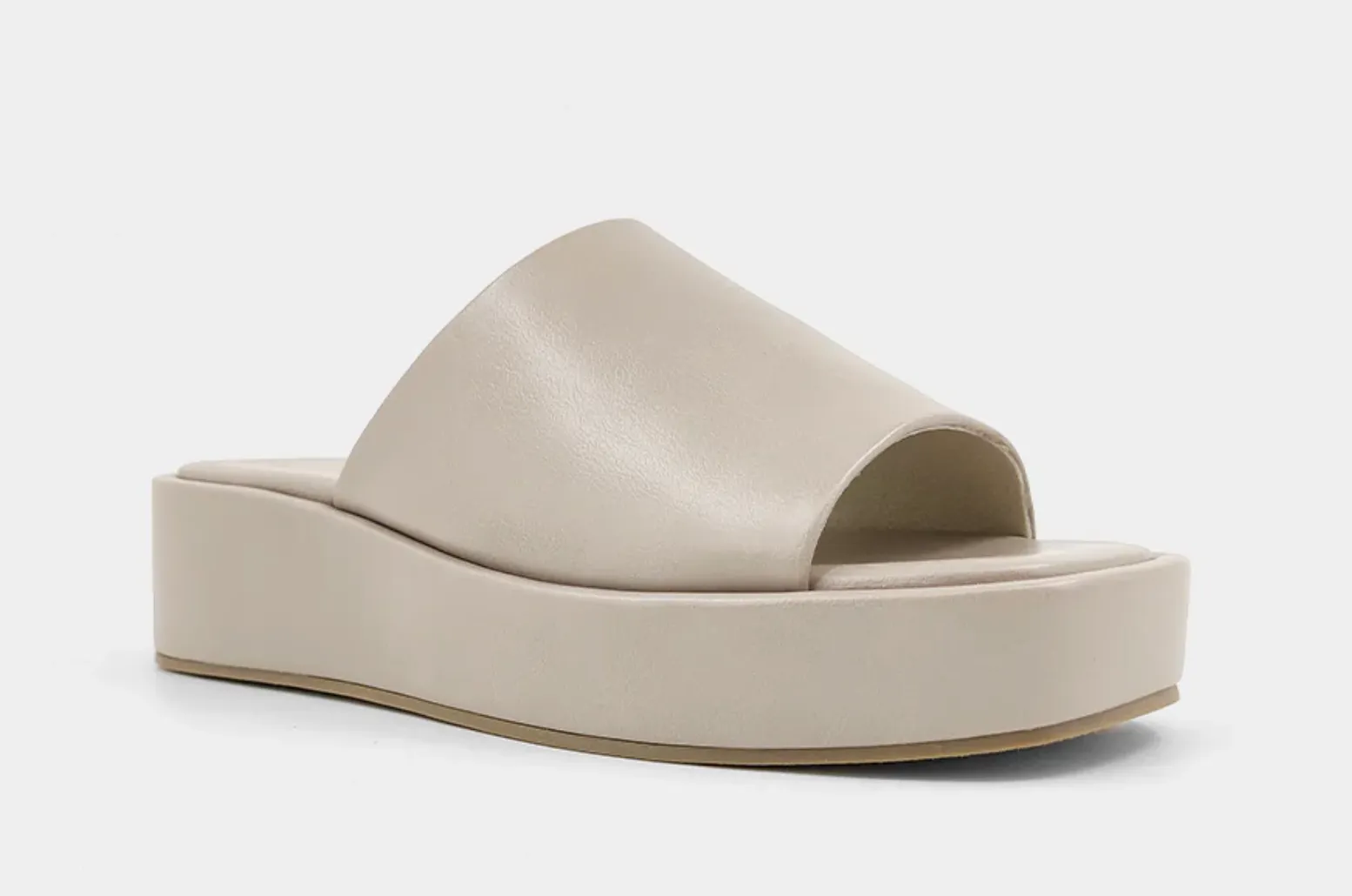 PREORDER Subtle Yet Stylish Platform Slid Sandals (Taupe)