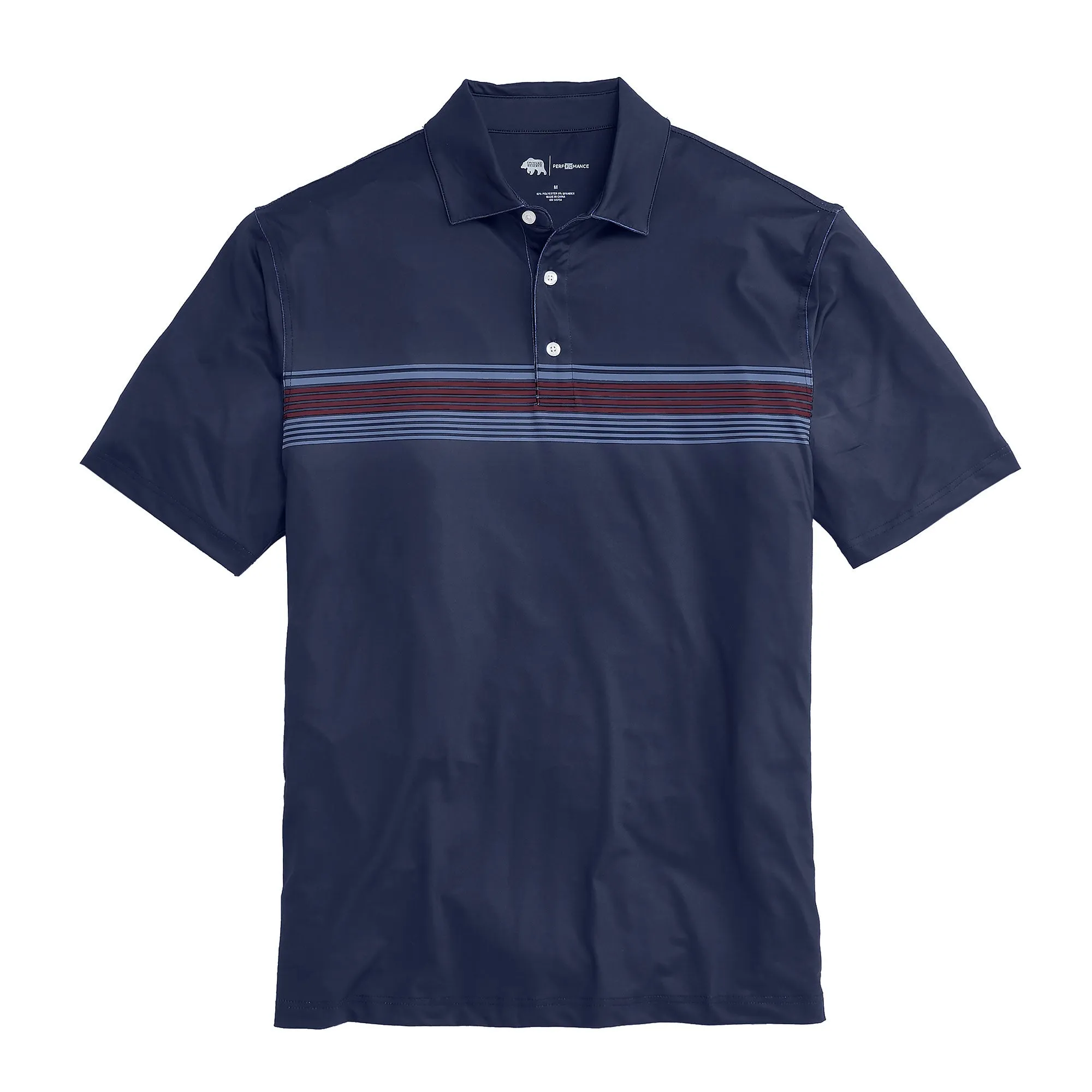 Prestwick Printed Performance Polo - Blue Indigo